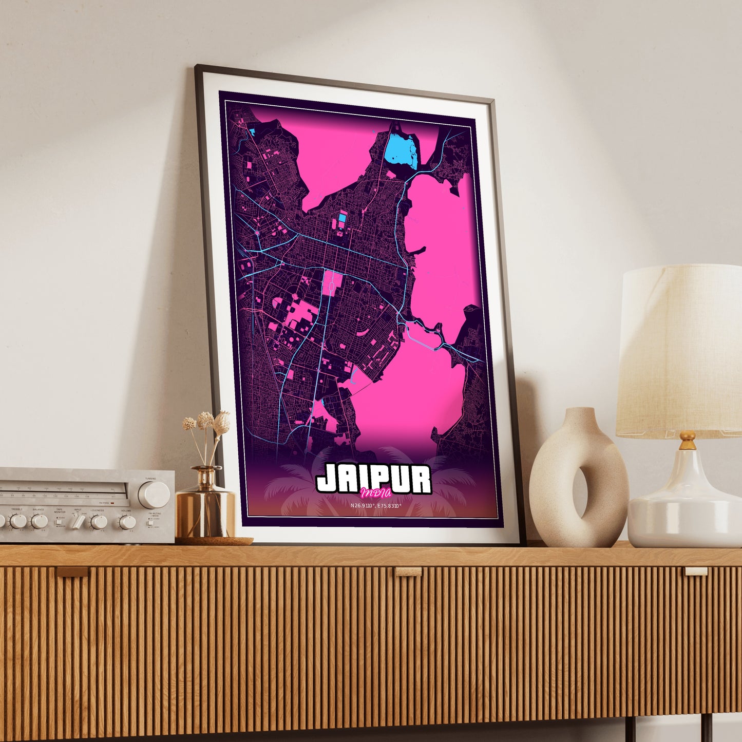 Jaipur GTA Map Poster