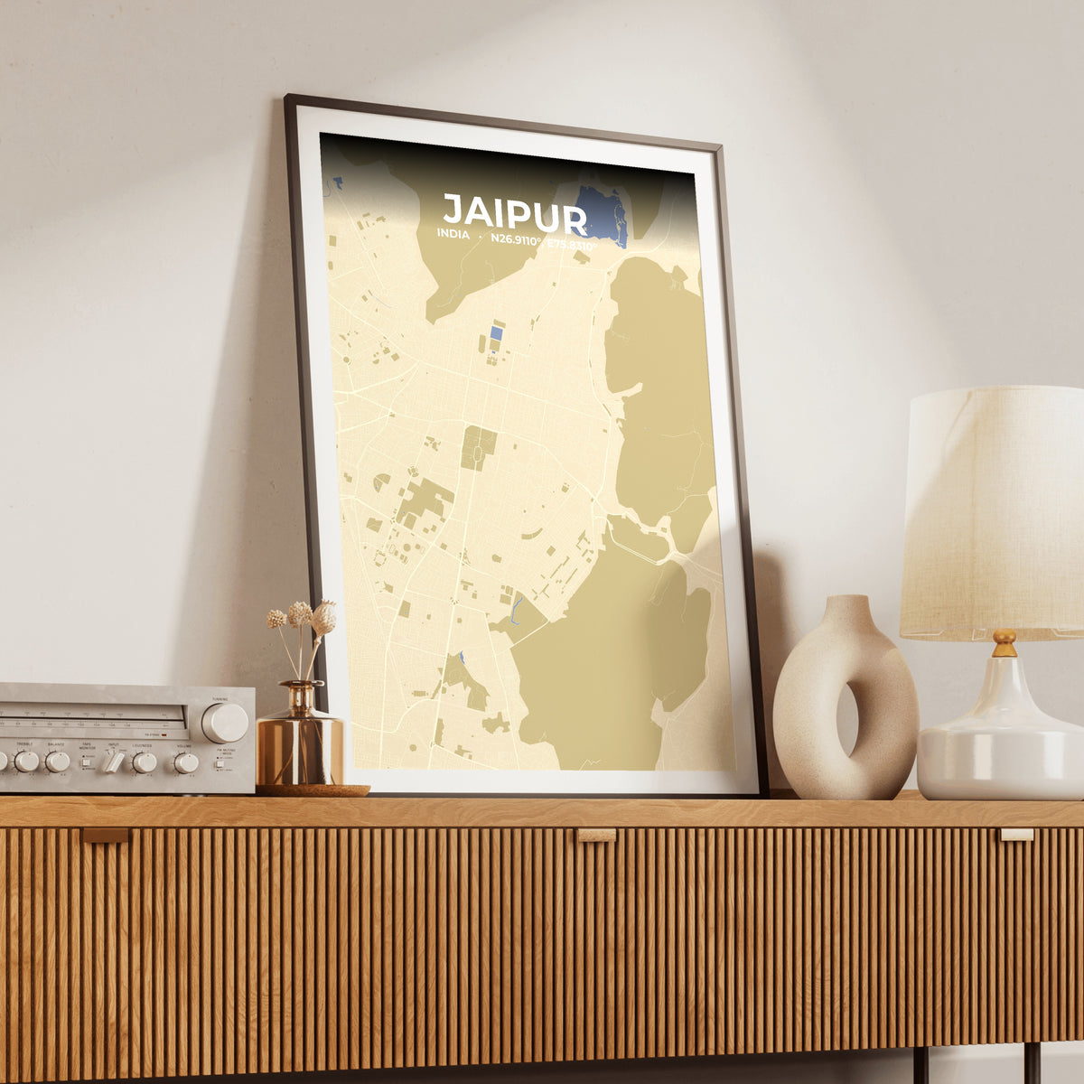Jaipur Barn Map Poster