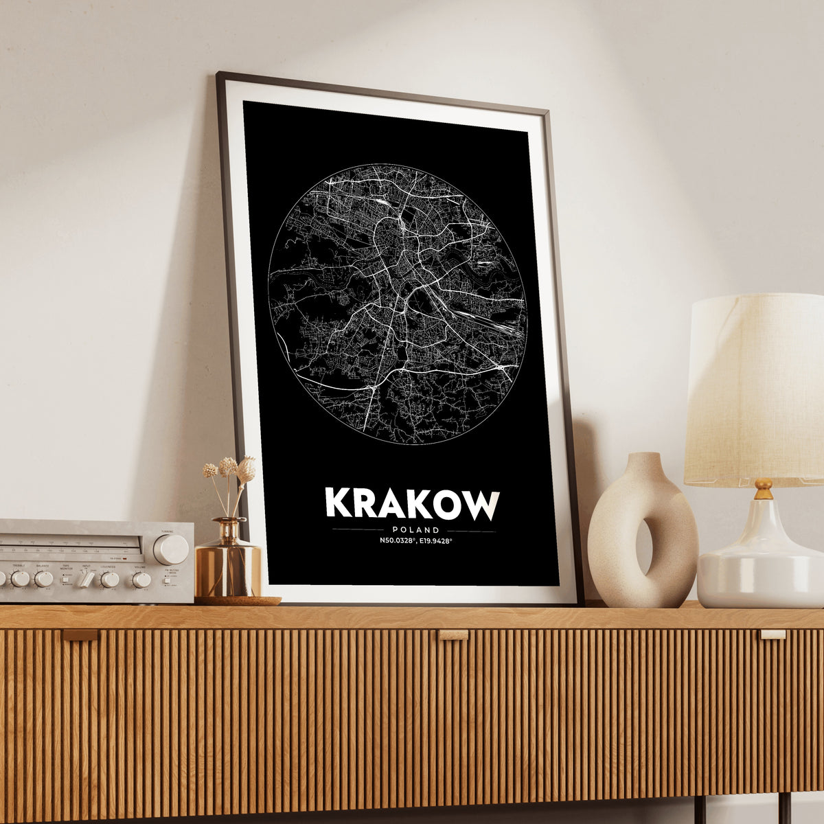 Krakow Spot Map Poster