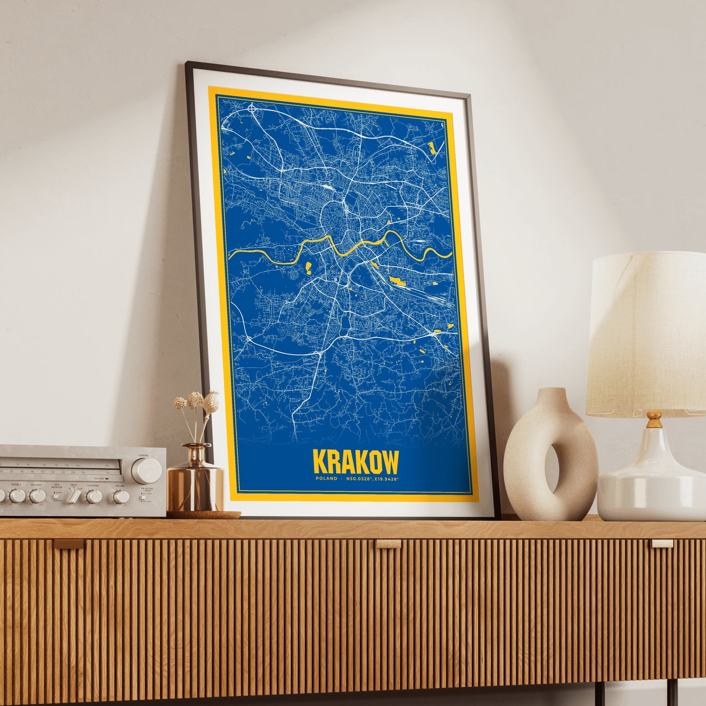 Krakow Blockbuster Map Poster