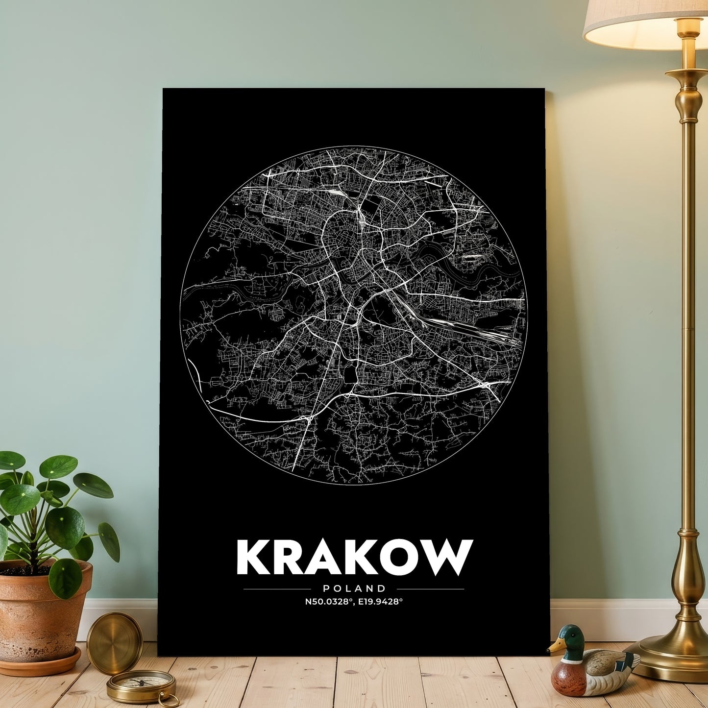 Krakow Spot Map Poster