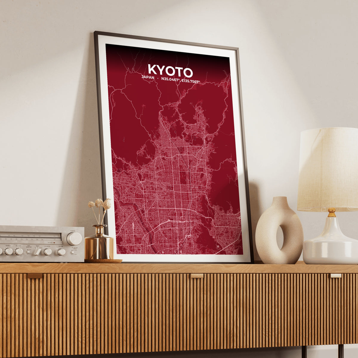 Kyoto Garnet Map Poster