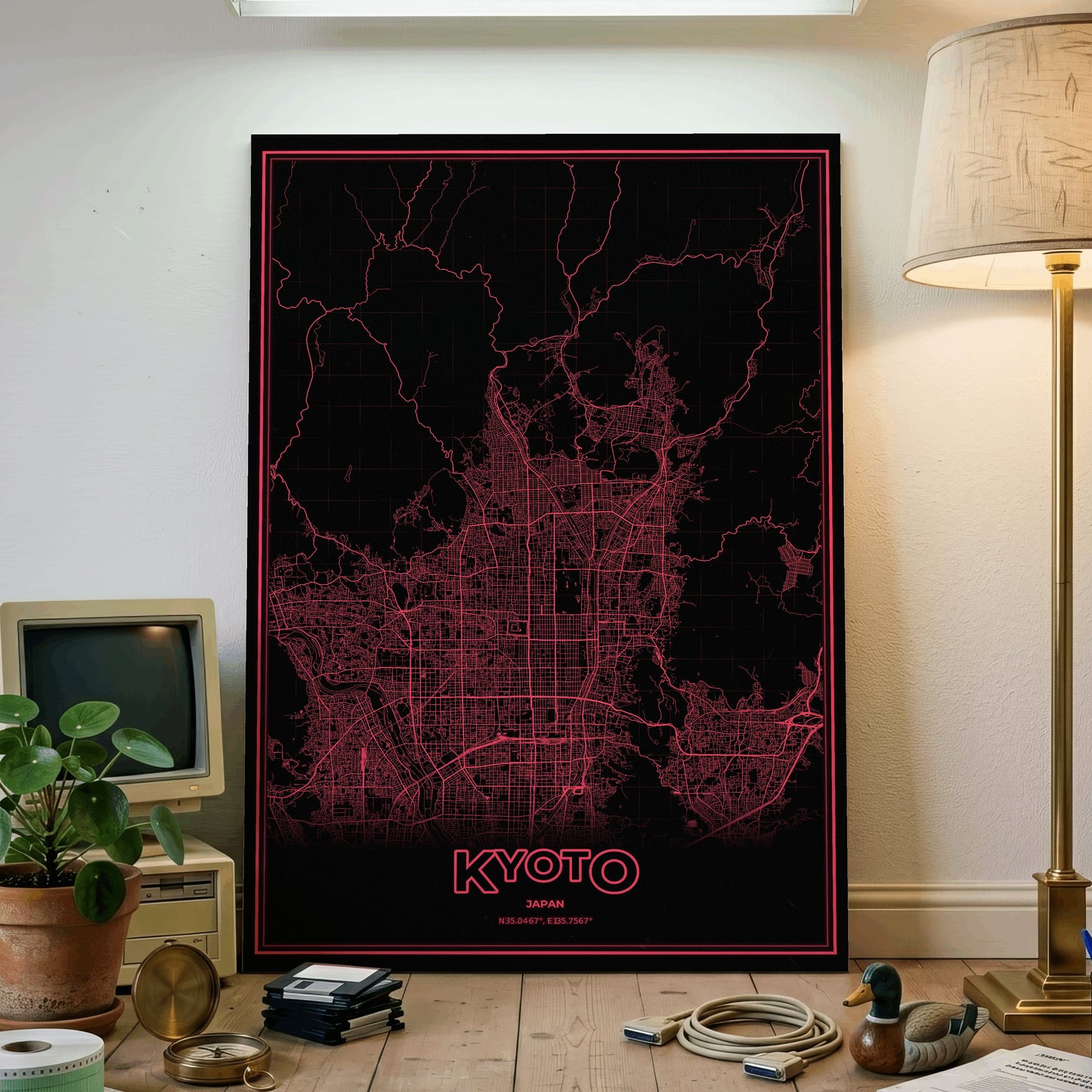 Kyoto Phosphor Map Poster - System Alert