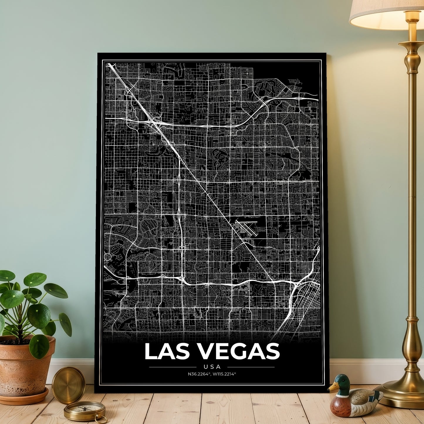 Las Vegas Modern Map Poster