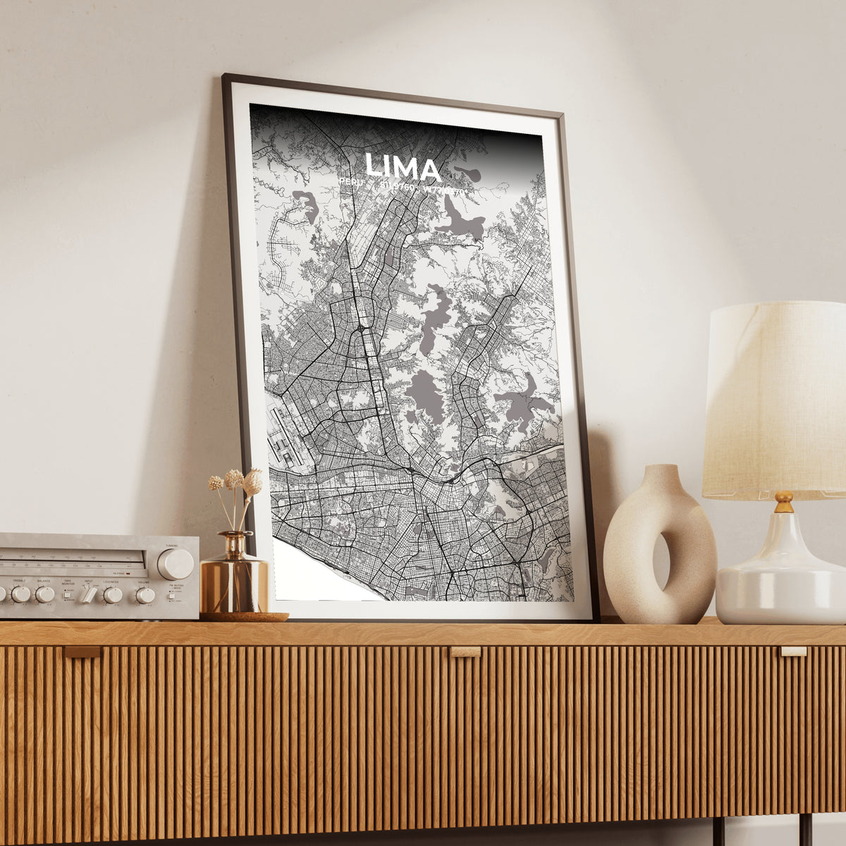 Lima Ash Map Poster