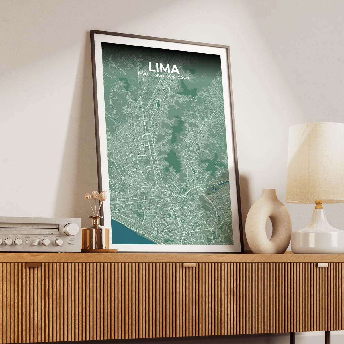Lima Mist Map Poster