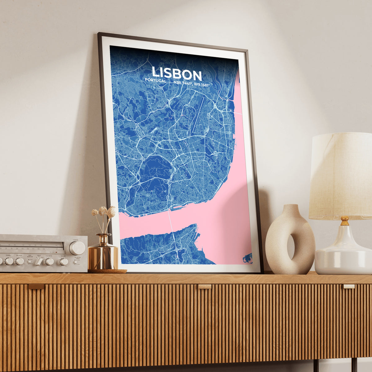 Lisbon Candy Map Poster