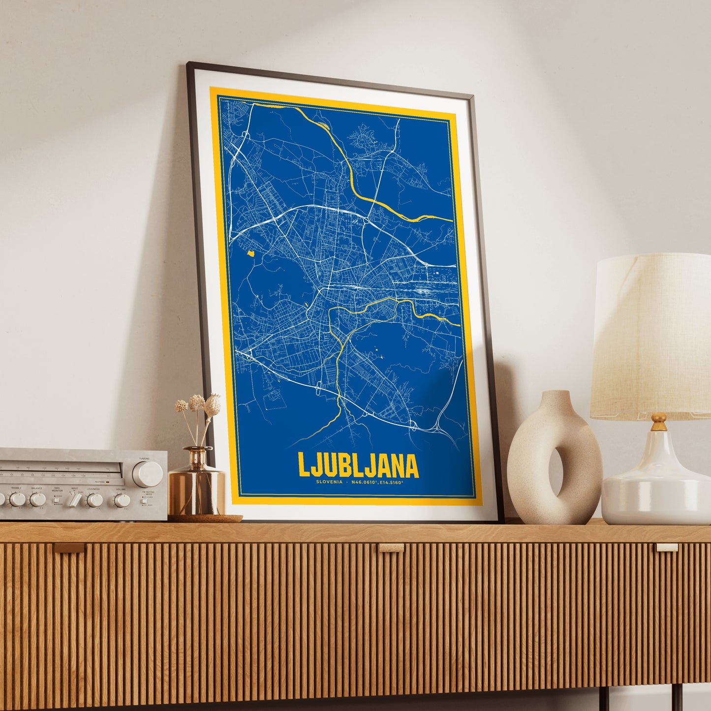 Ljubljana Blockbuster Map Poster