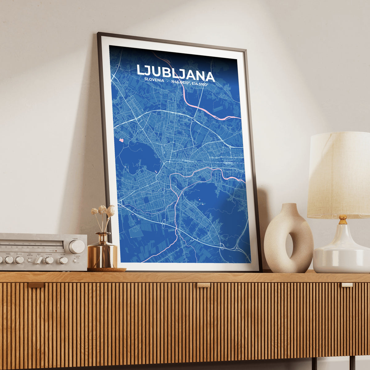 Ljubljana Candy Map Poster