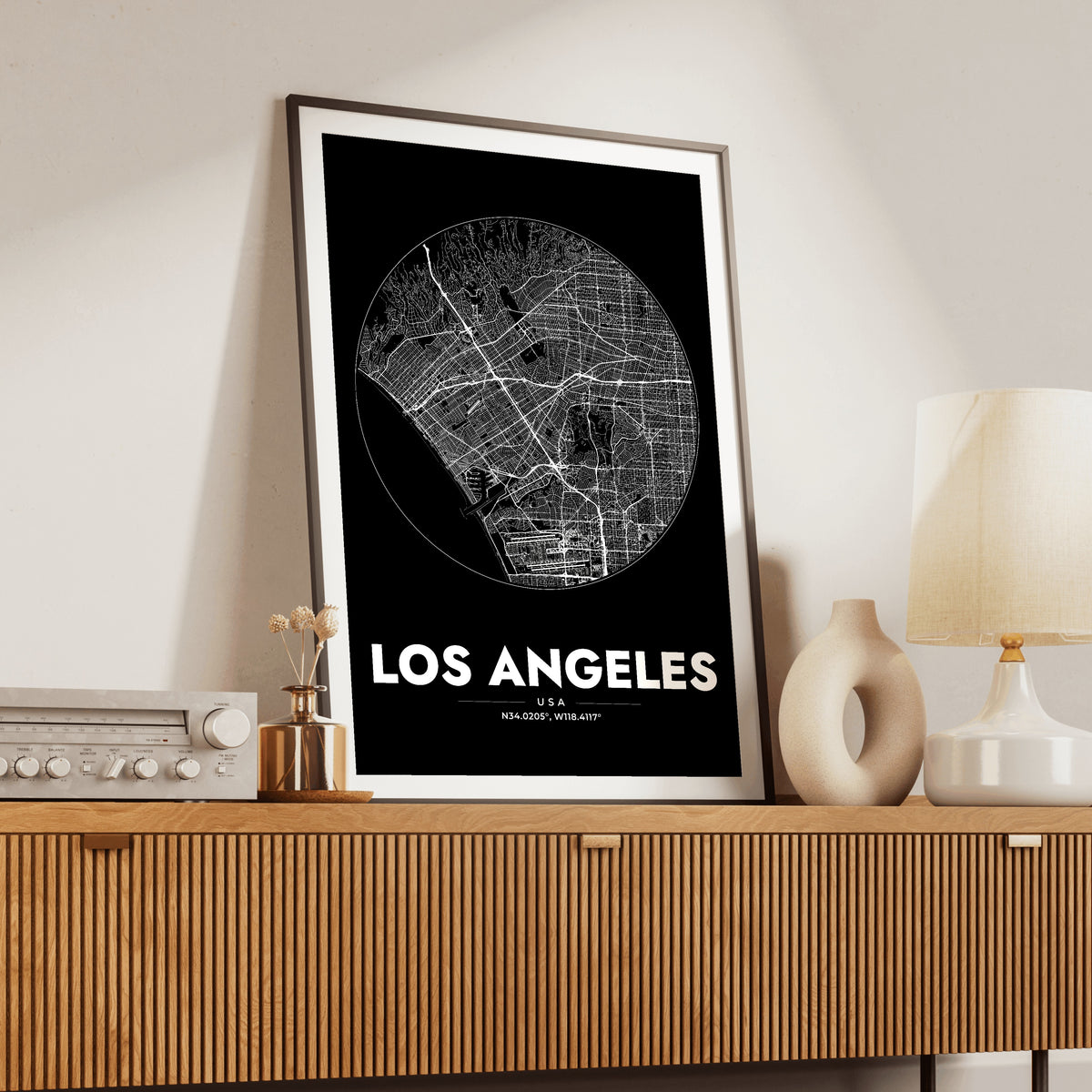 Los Angeles Spot Map Poster