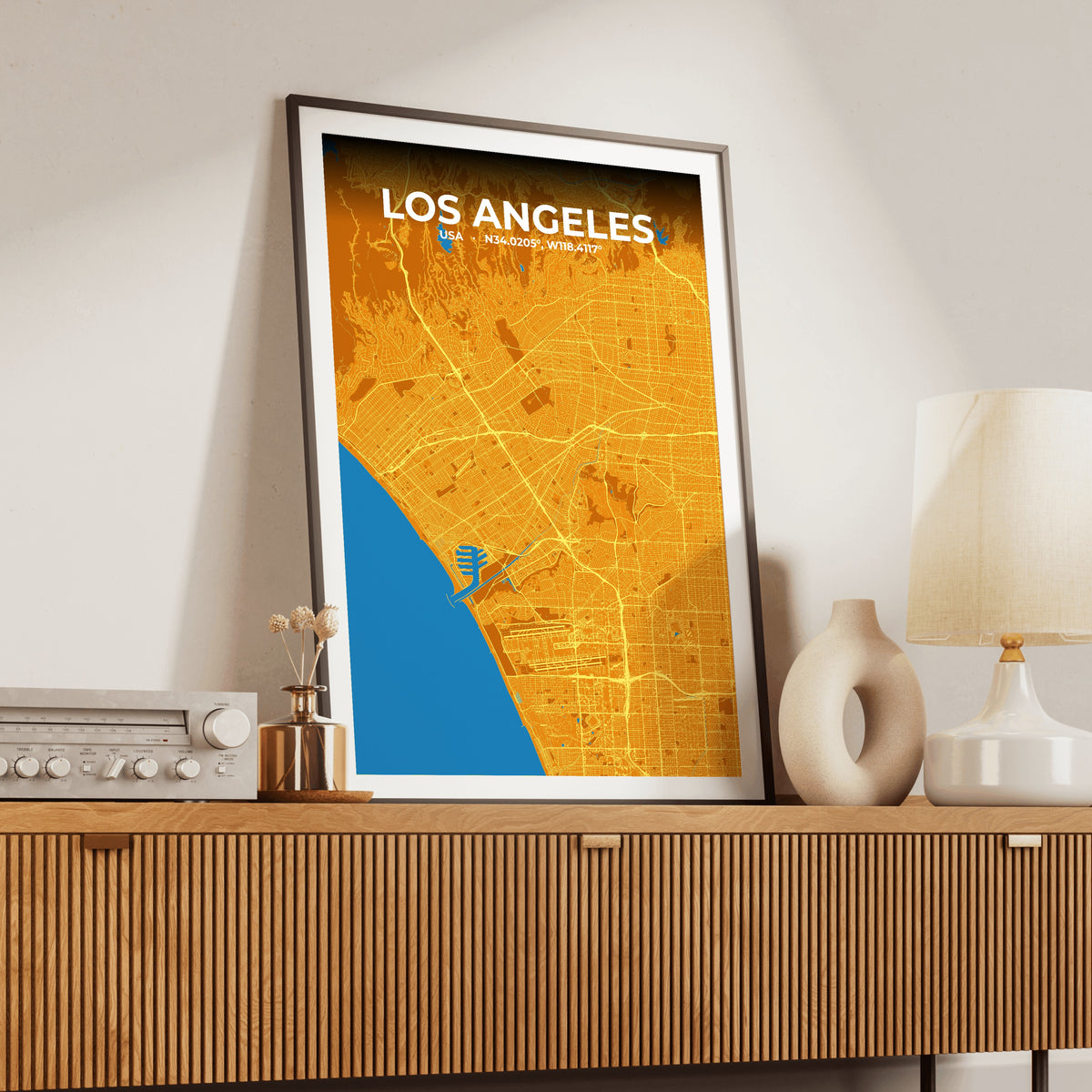 Los Angeles Scorch Map Poster