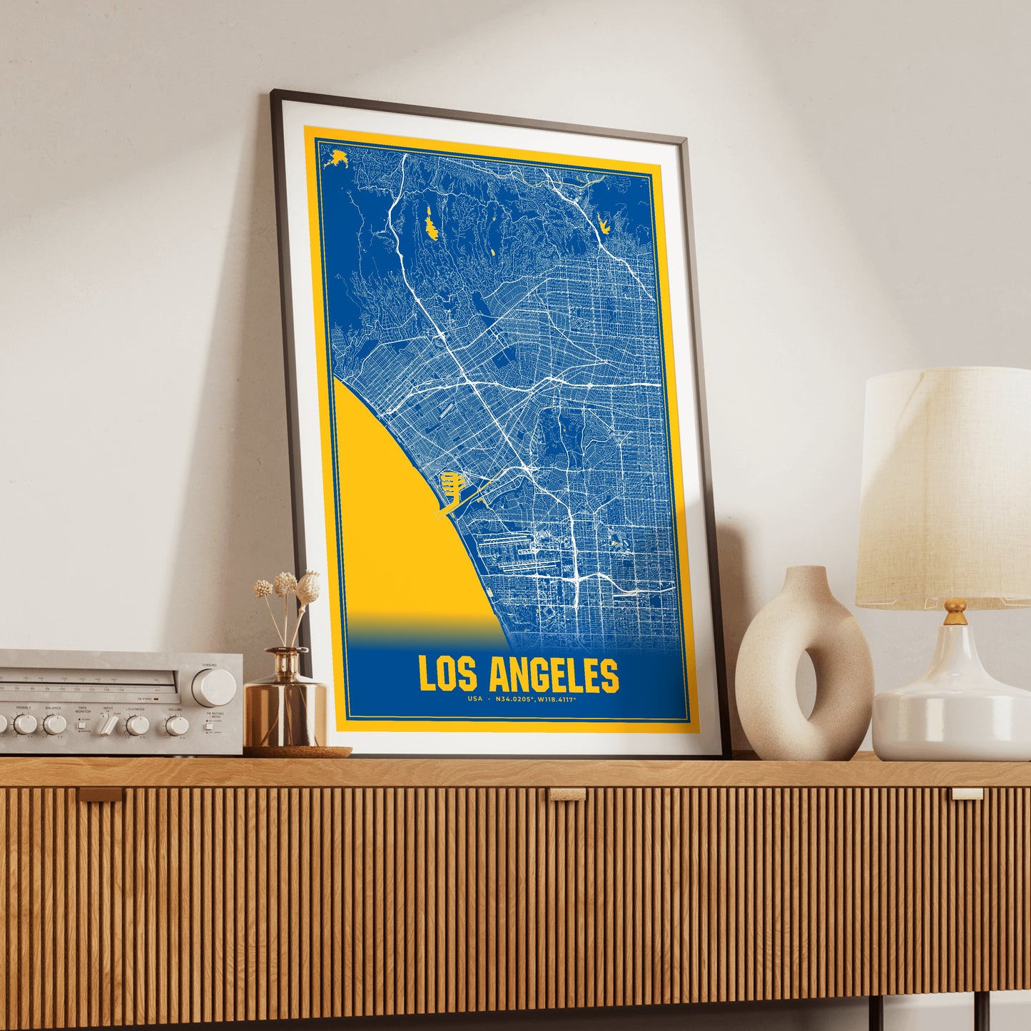 Los Angeles Blockbuster Map Poster