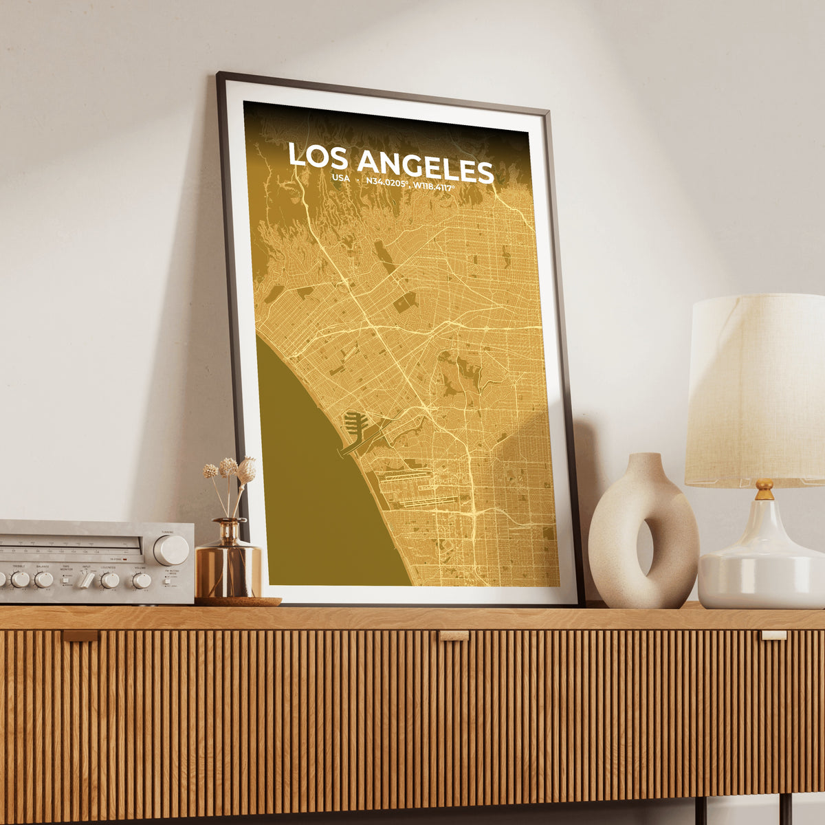 Los Angeles Forge Map Poster