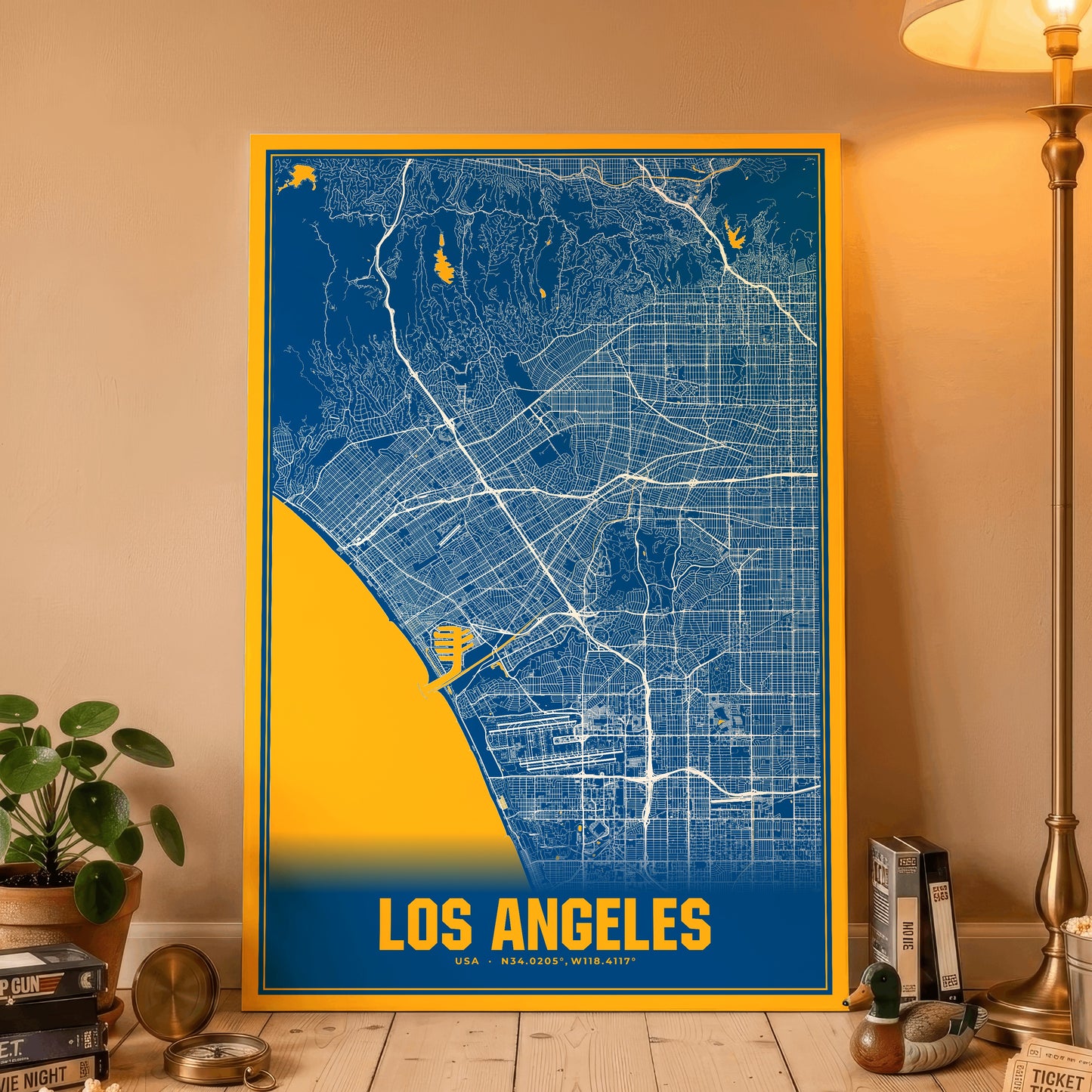 Los Angeles Blockbuster Map Poster