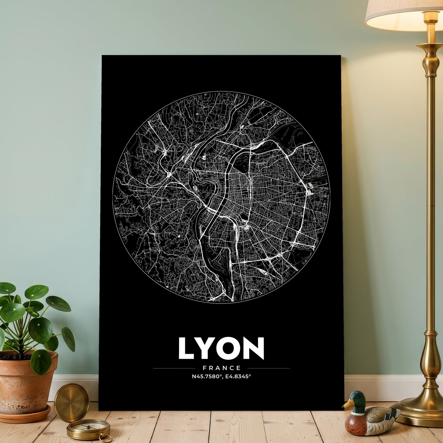 Lyon Spot Map Poster