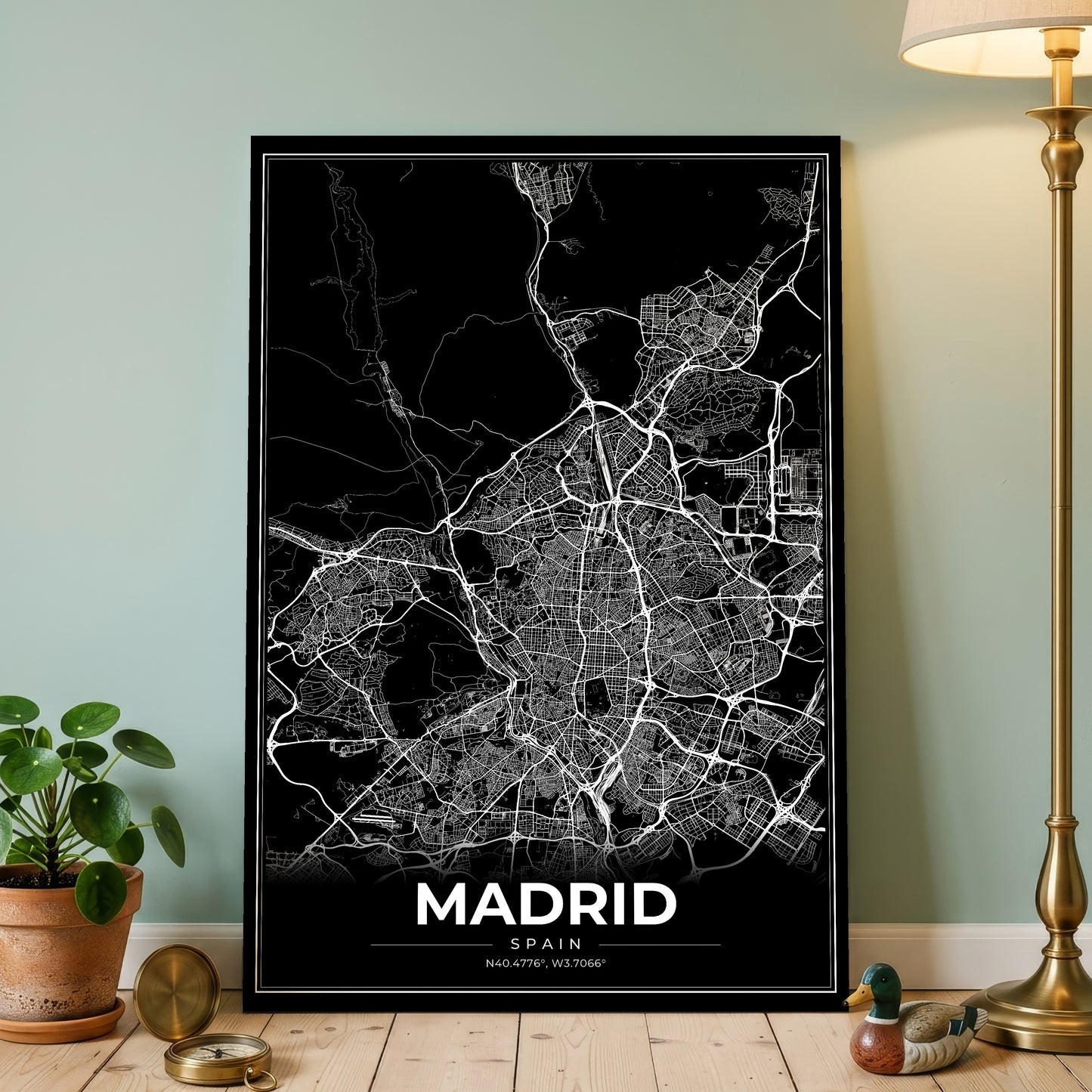 Madrid Modern Map Poster