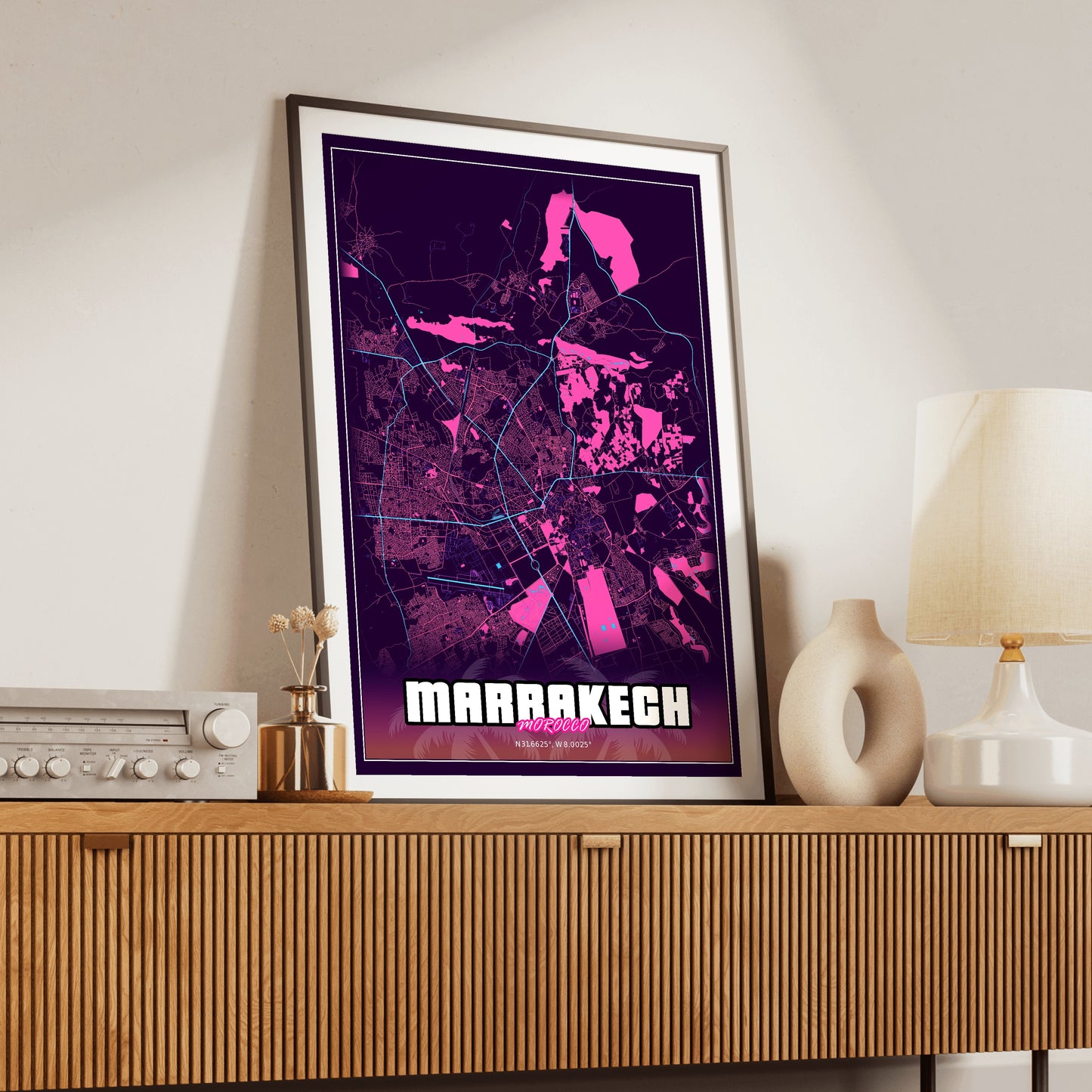 Marrakech GTA Map Poster
