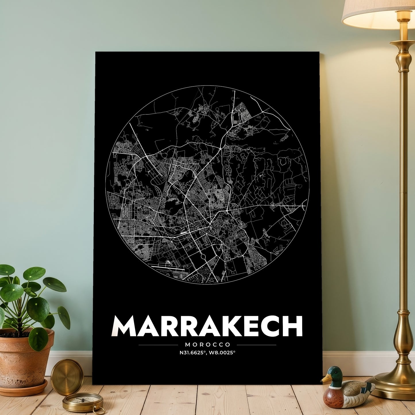 Marrakech Spot Map Poster