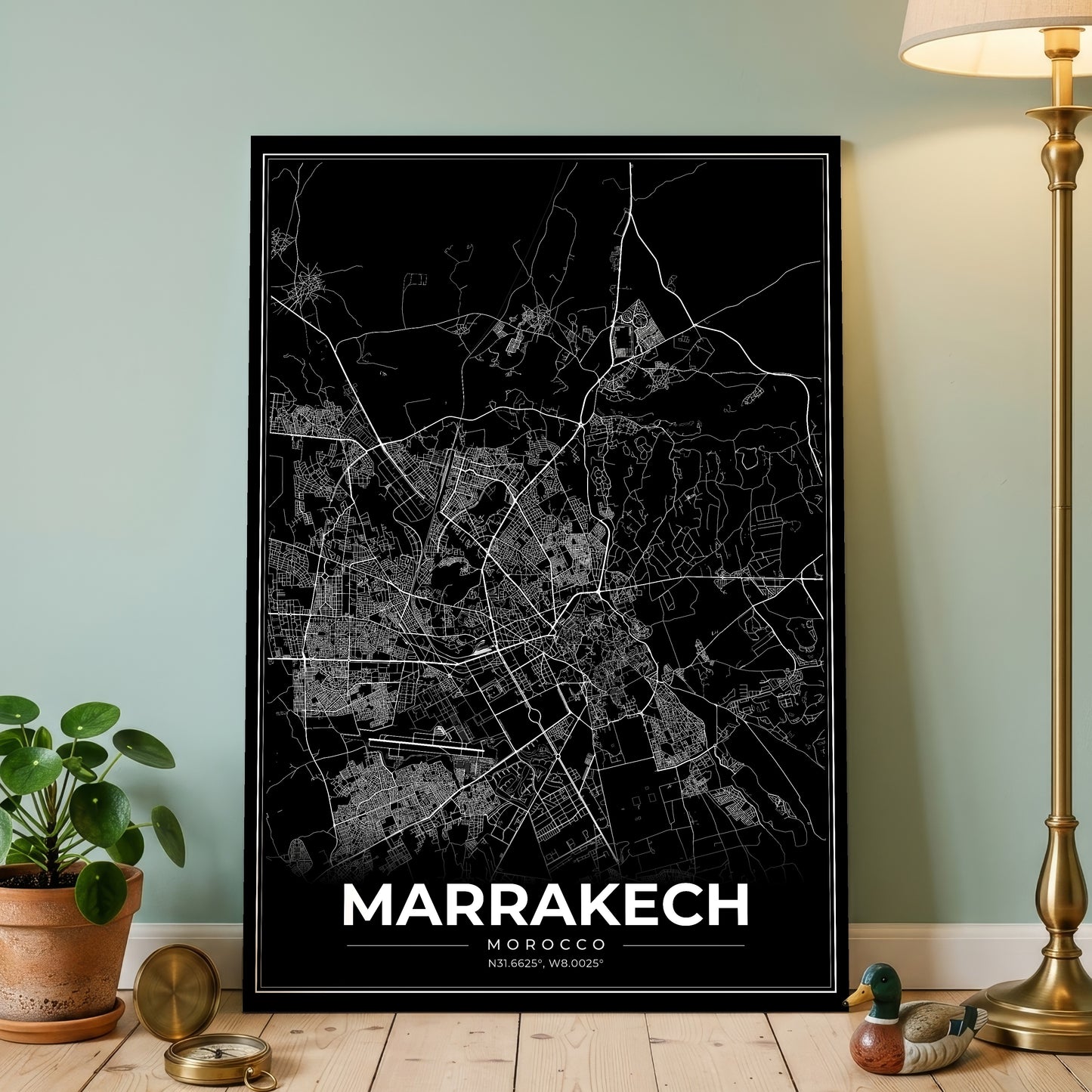 Marrakech Modern Map Poster