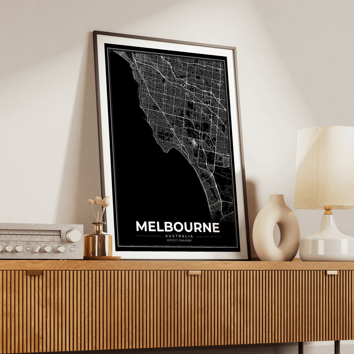 Melbourne Modern Map Poster