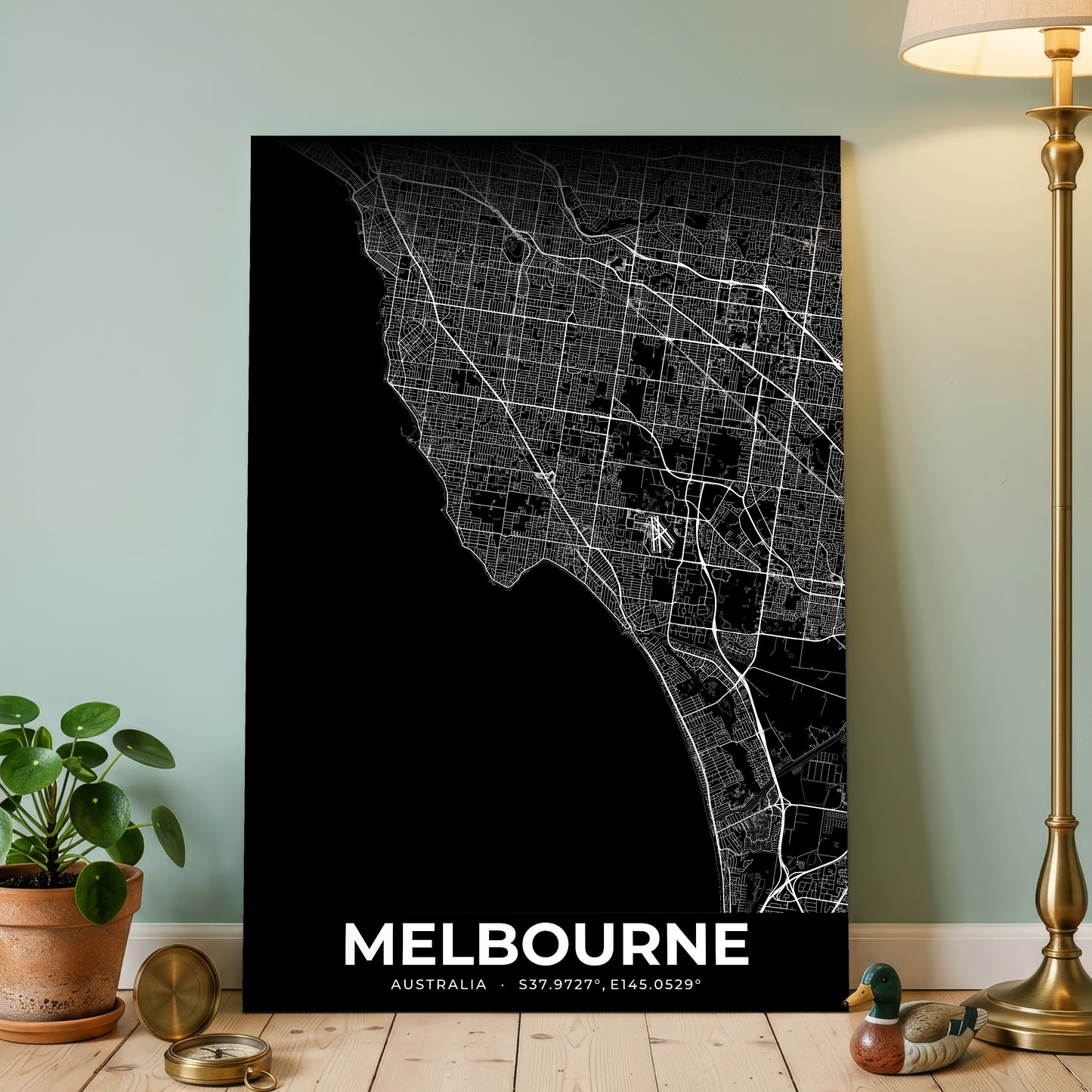 Melbourne Elegant Map Poster
