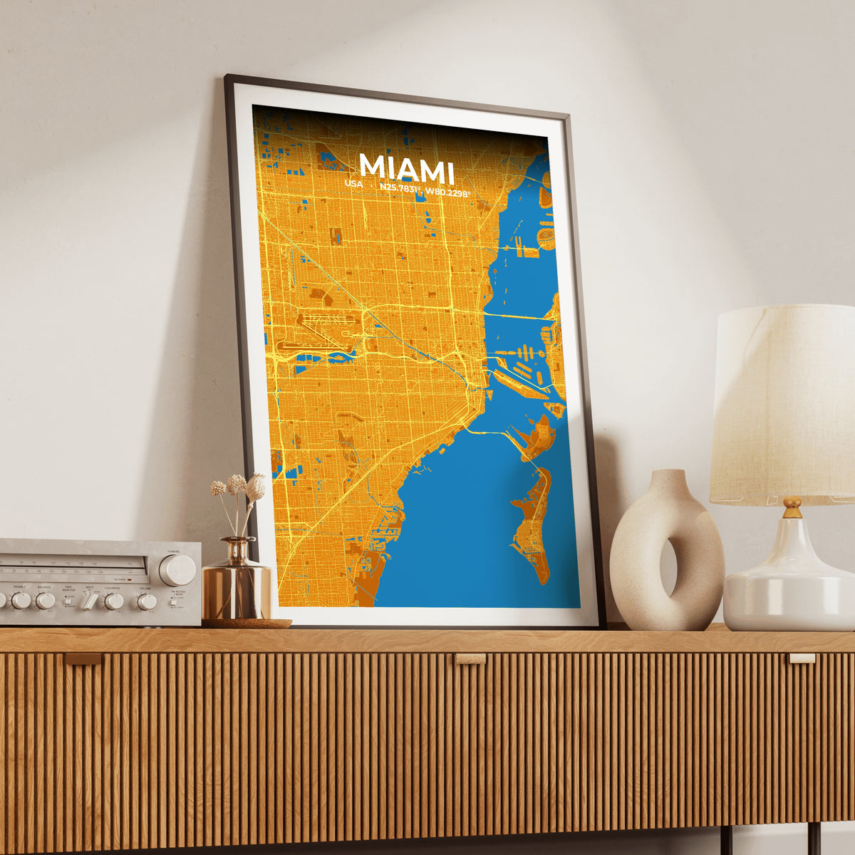 Miami Scorch Map Poster