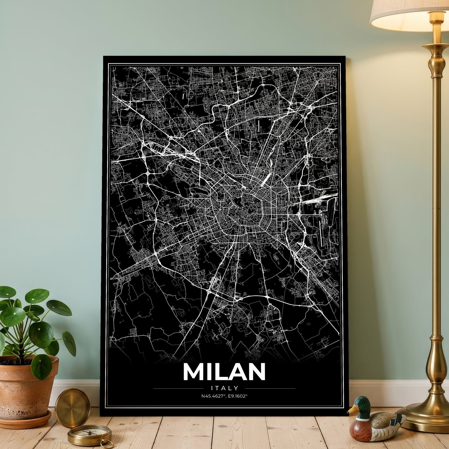 Milan Modern Map Poster