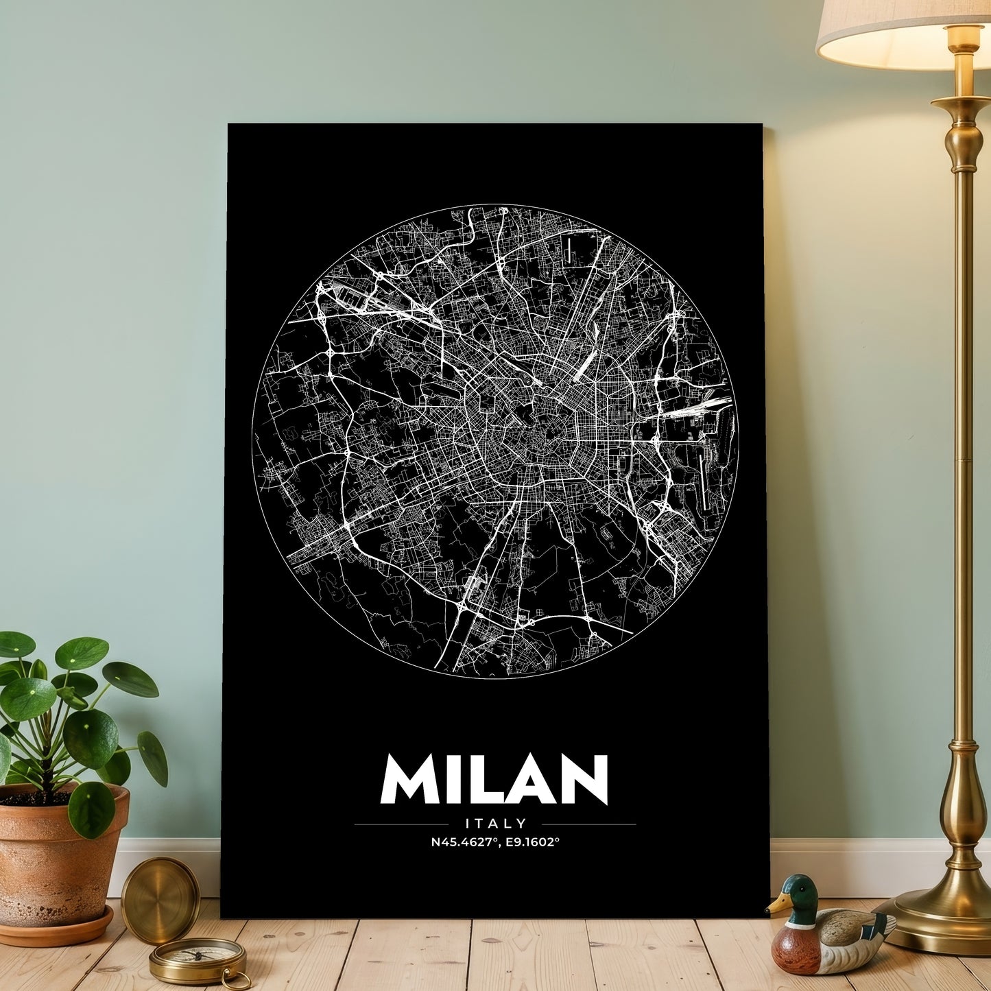 Milan Spot Map Poster