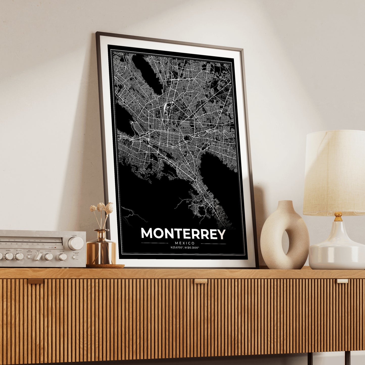 Monterrey Modern Map Poster