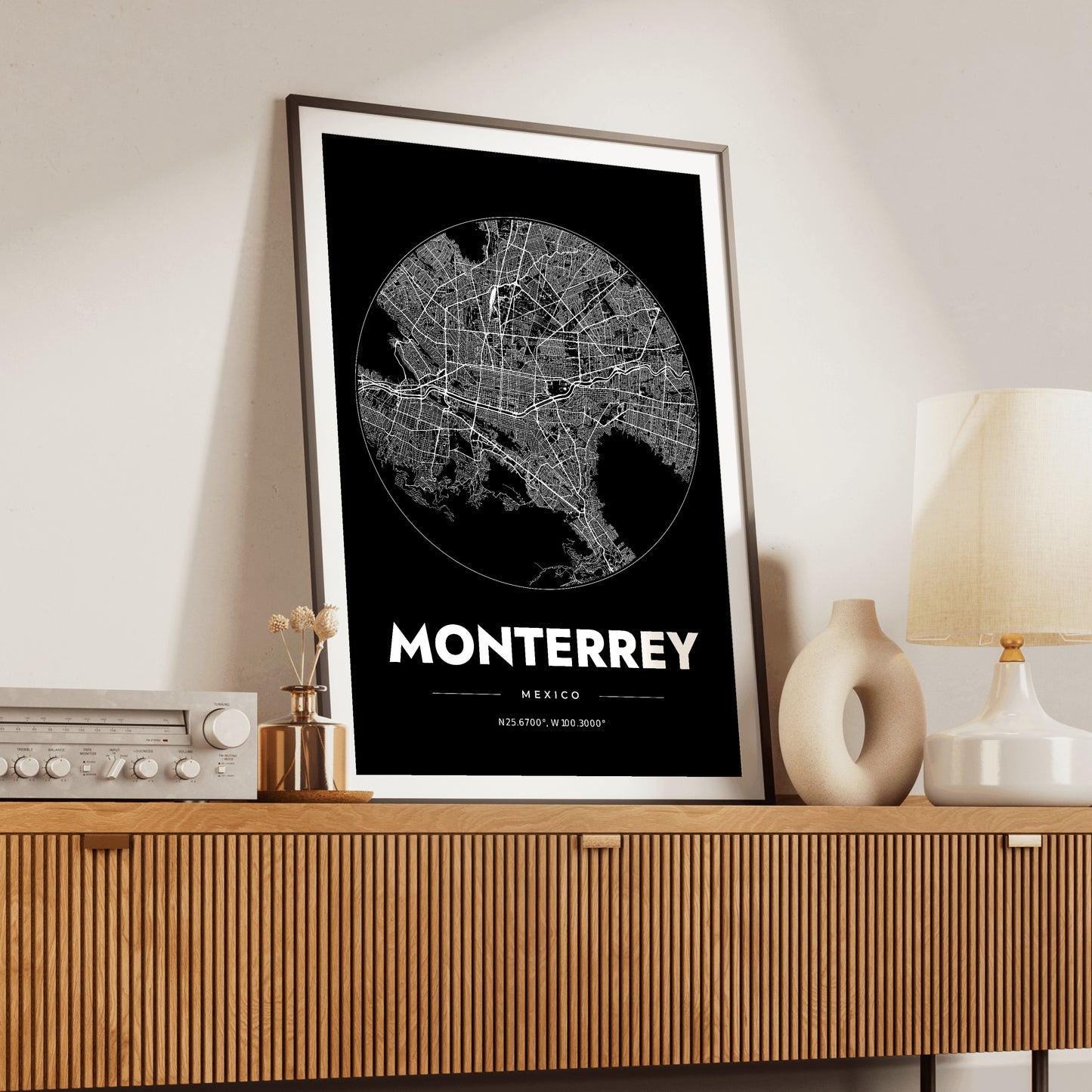 Monterrey Spot Map Poster