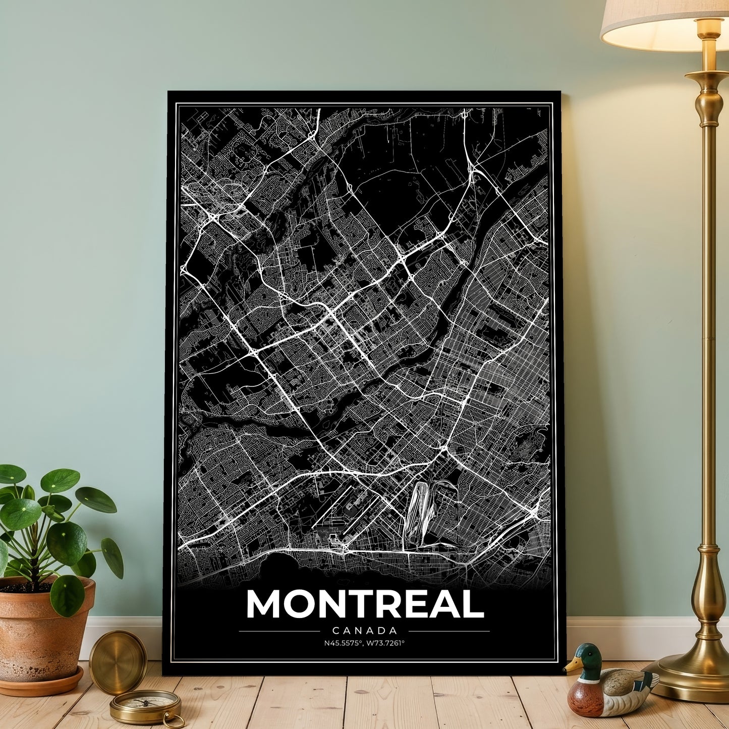 Montreal Modern Map Poster