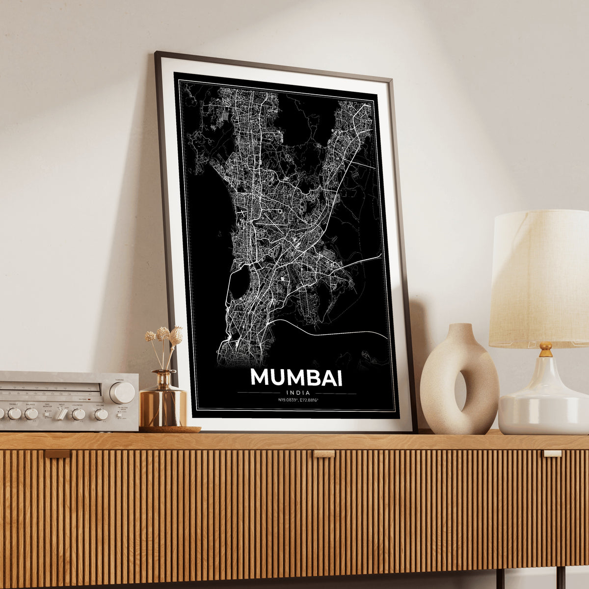 Mumbai Modern Map Poster