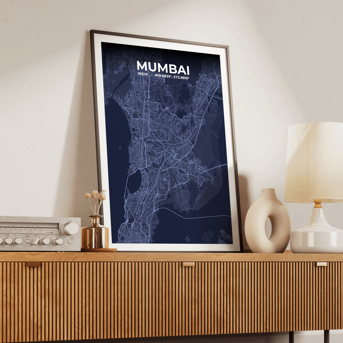 Mumbai Tide Map Poster