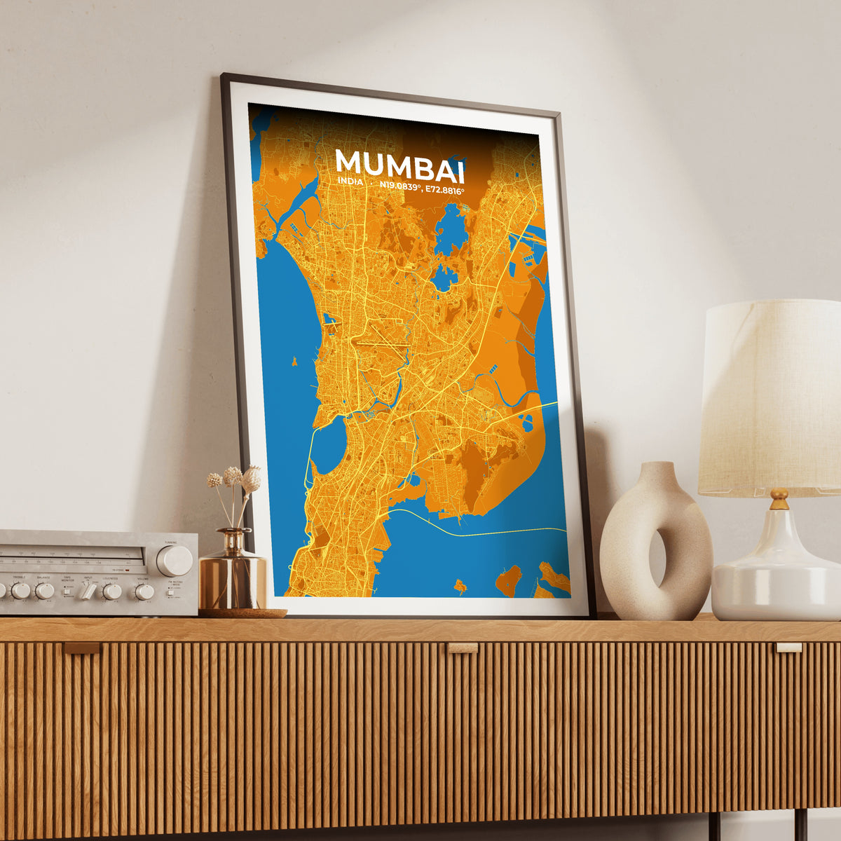 Mumbai Scorch Map Poster