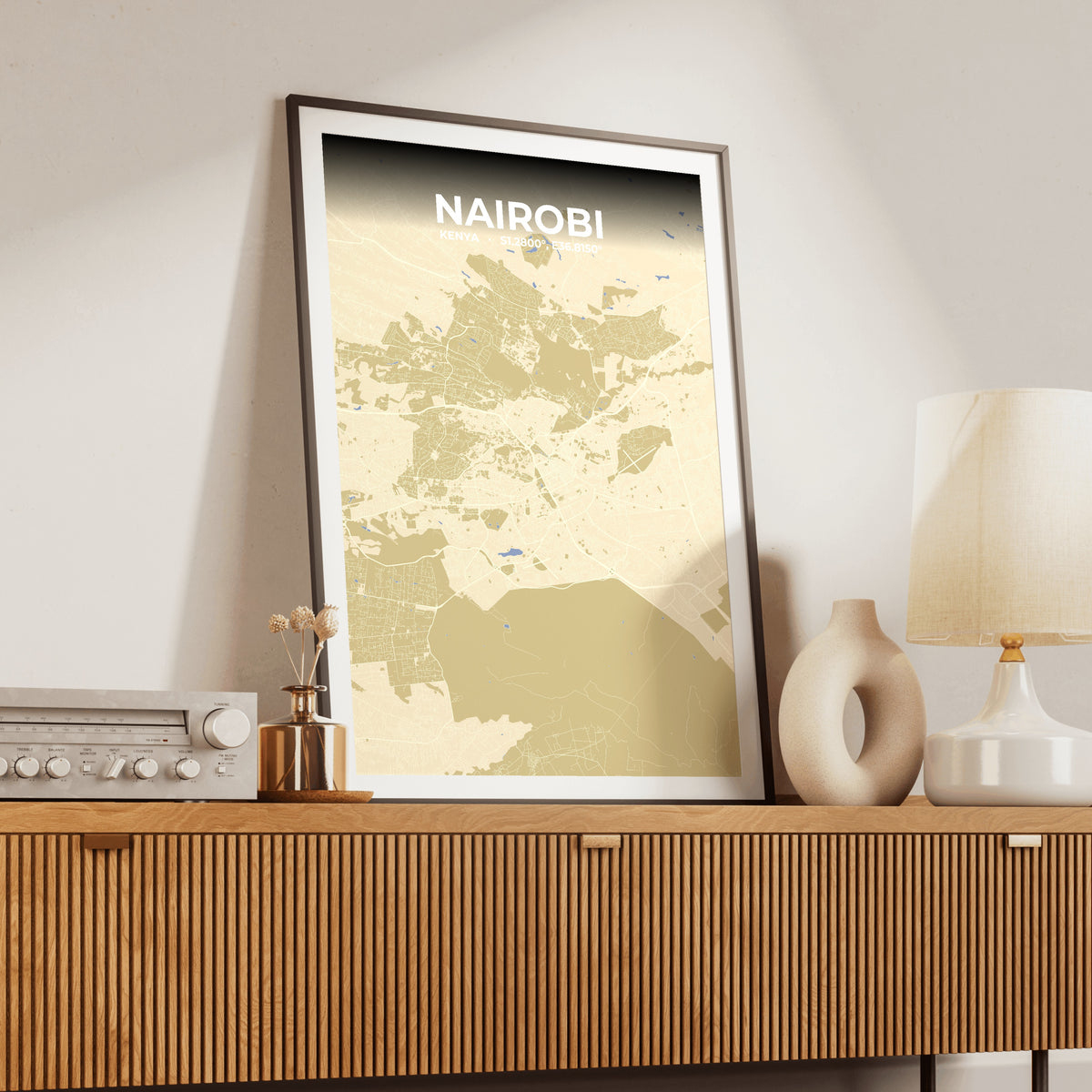 Nairobi Barn Map Poster