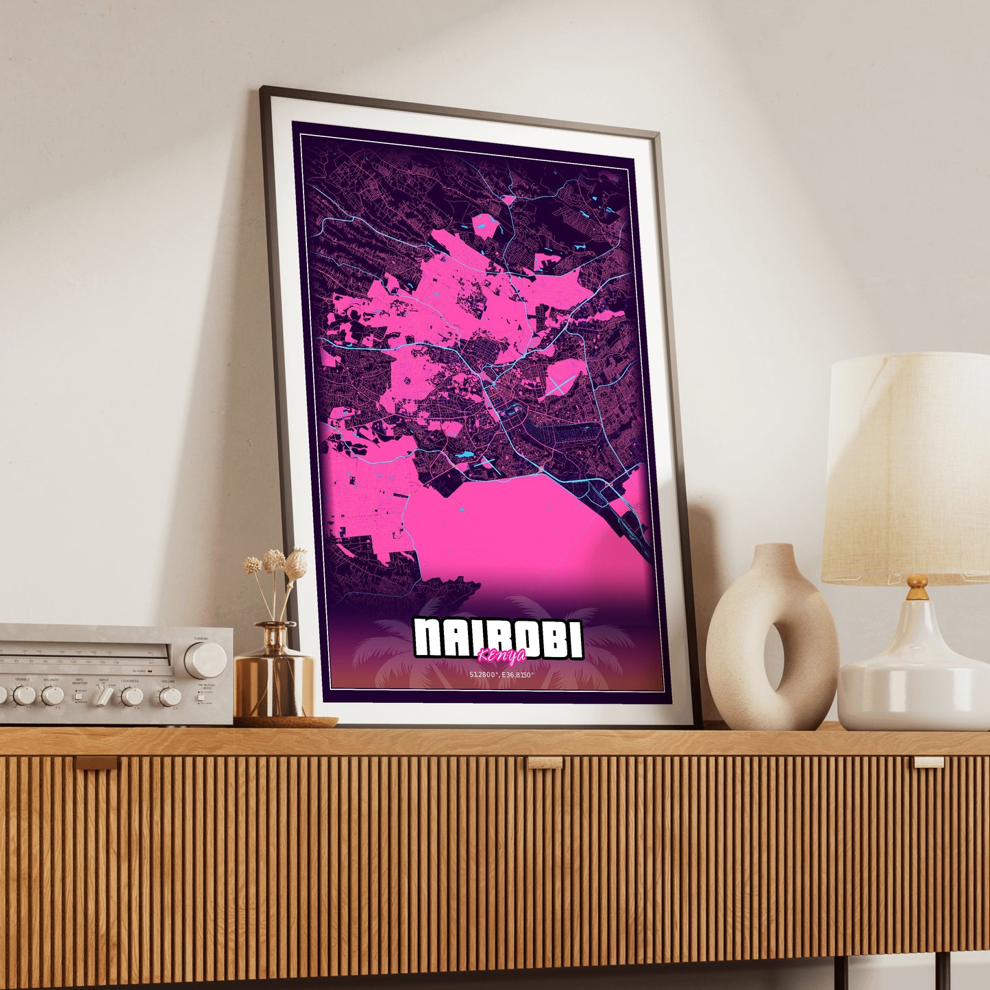 Nairobi GTA Map Poster