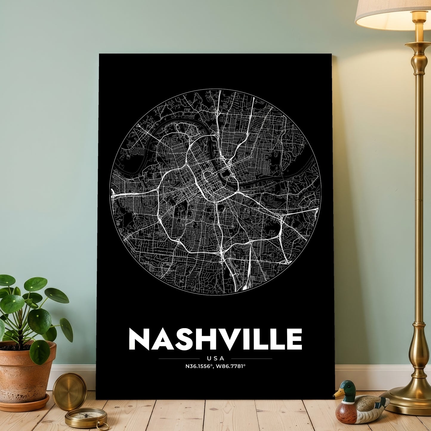 Nashville Spot Map Poster