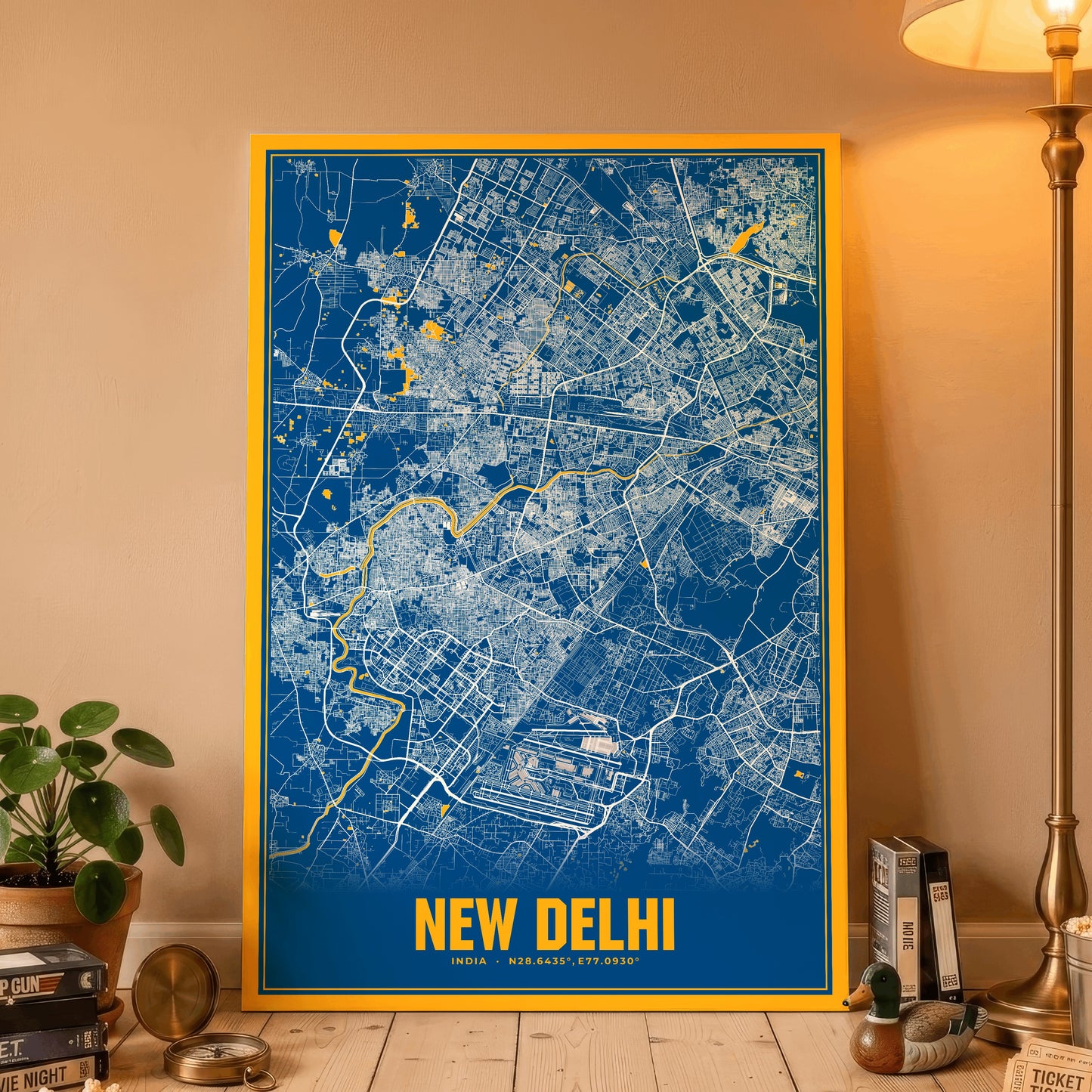 New Delhi Blockbuster Map Poster