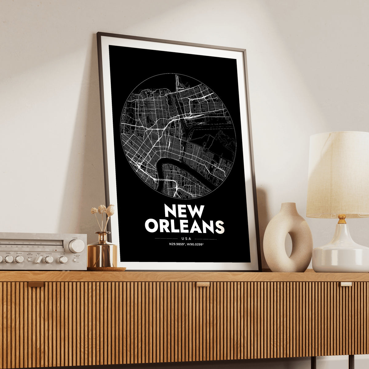 New Orleans Spot Map Poster
