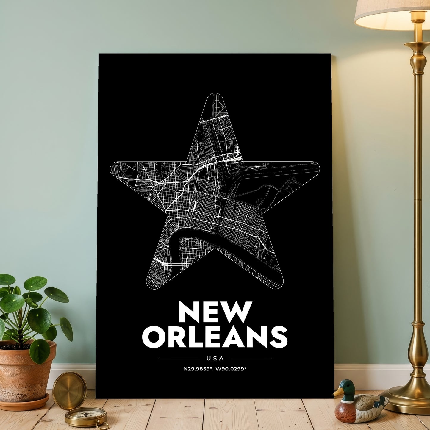 New Orleans Star Map Poster