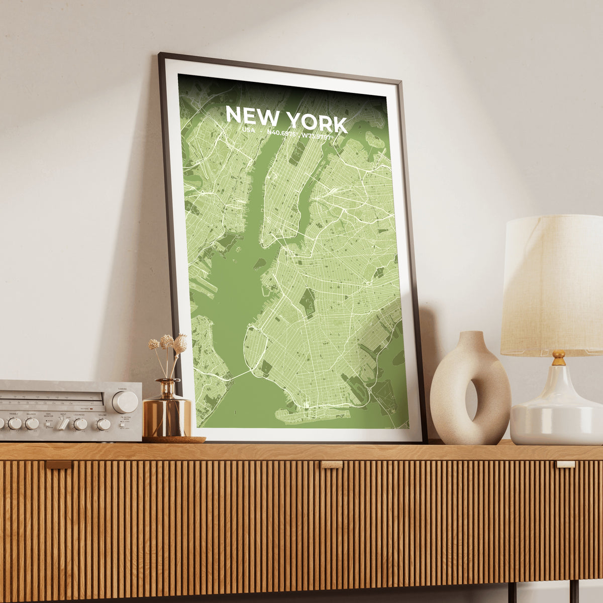 New York Grove Map Poster