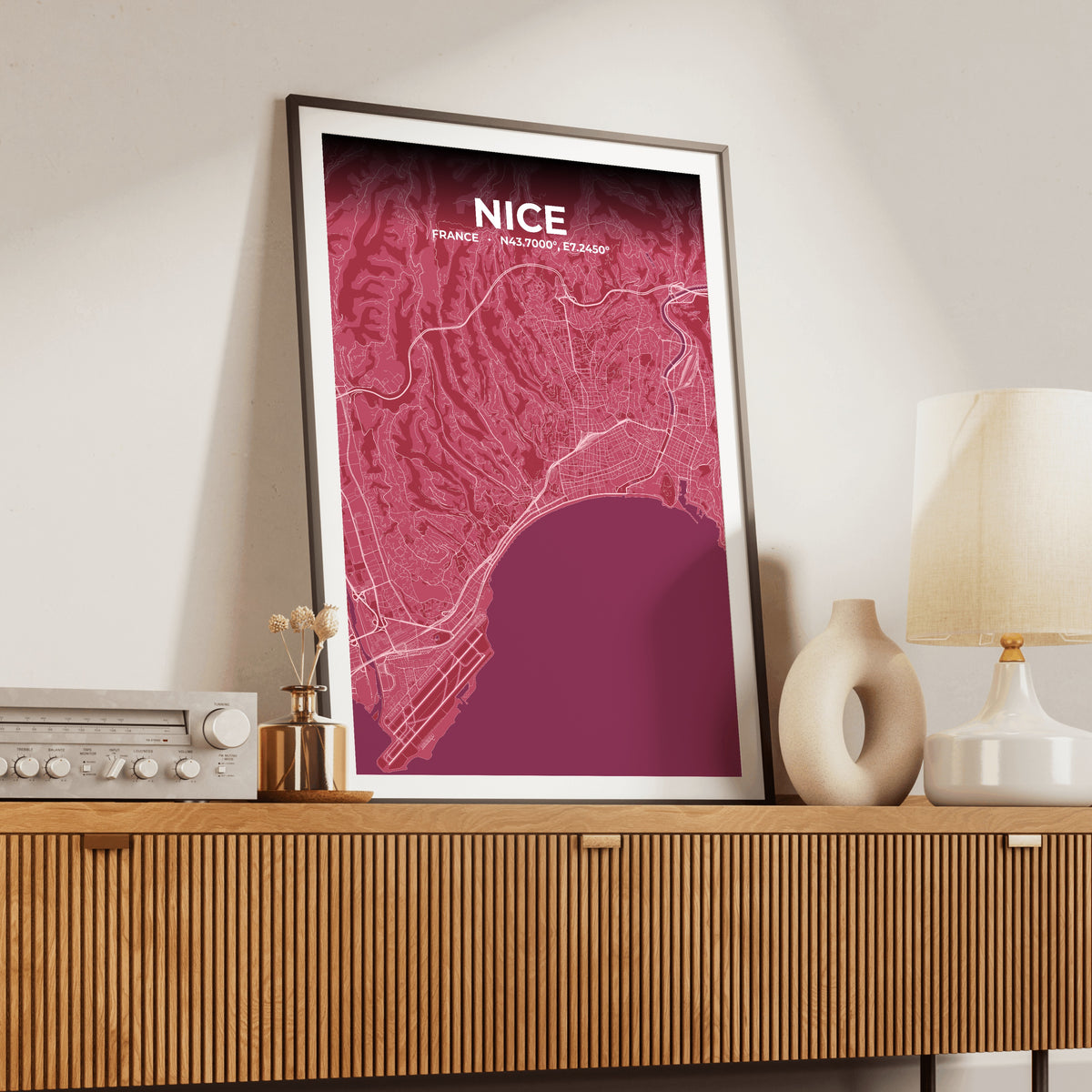 Nice Scarlet Map Poster