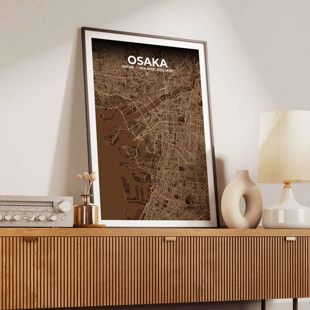 Osaka Plum Map Poster