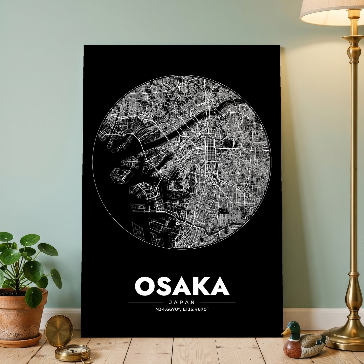 Osaka Spot Map Poster