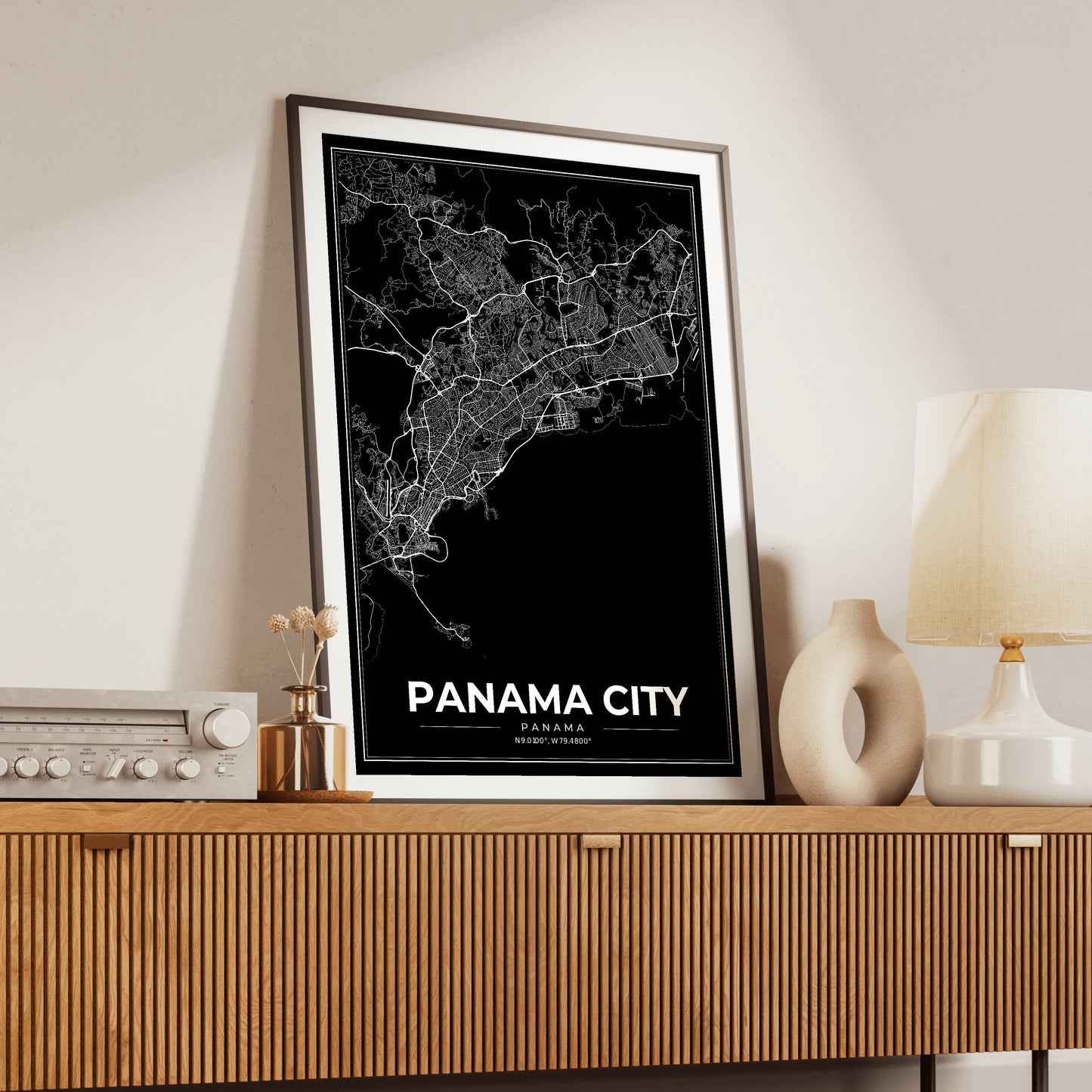 Panama City Modern Map Poster