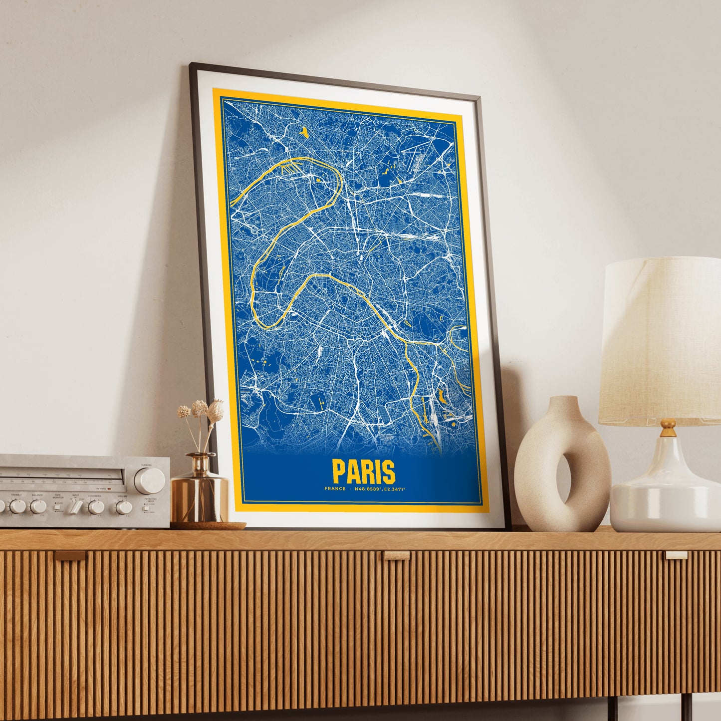 Paris Blockbuster Map Poster