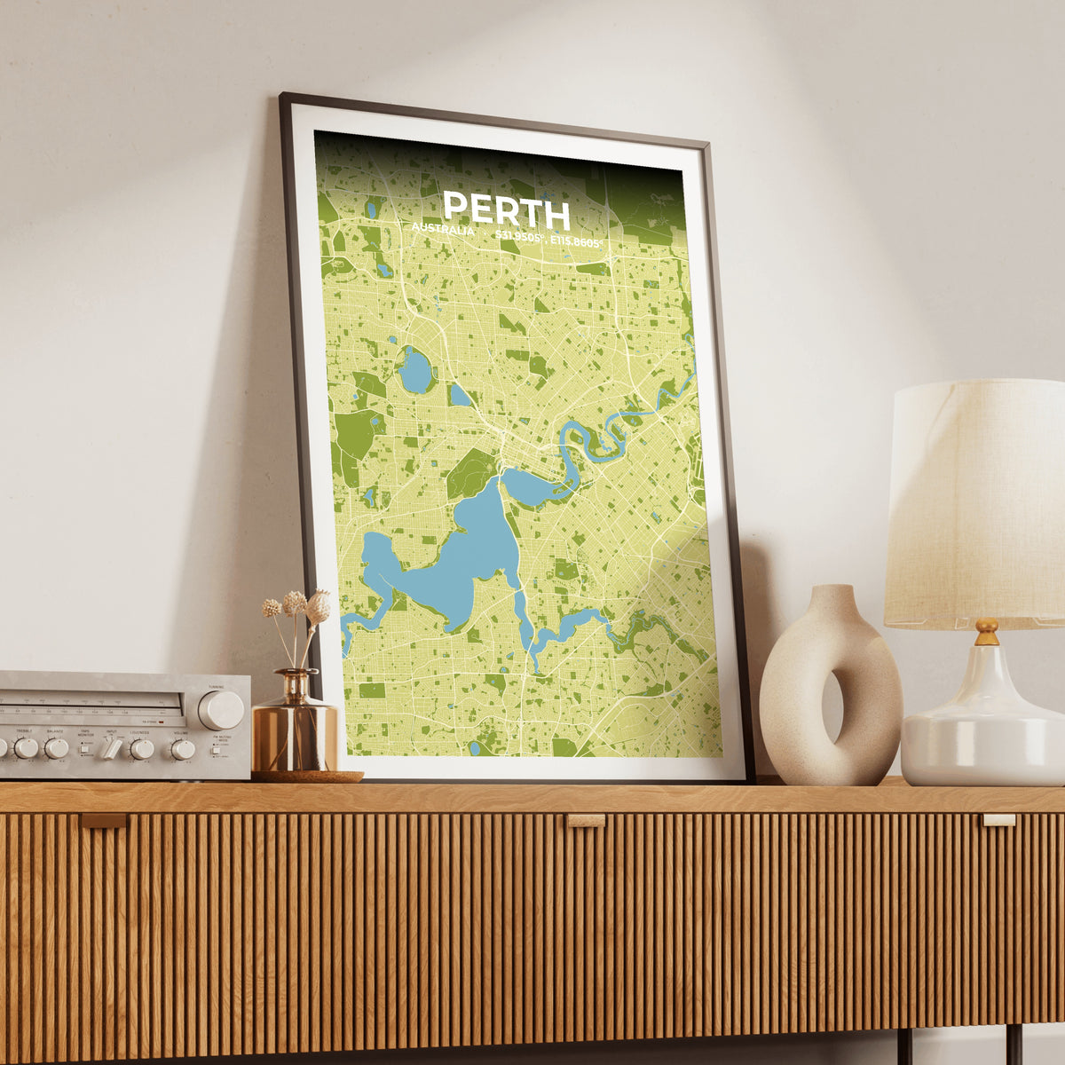 Perth Fern Map Poster