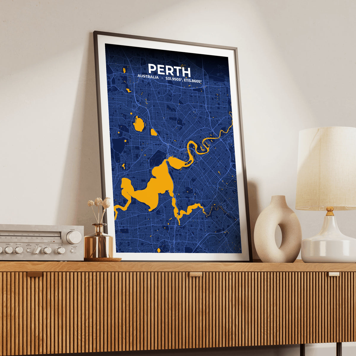 Perth Ink Map Poster