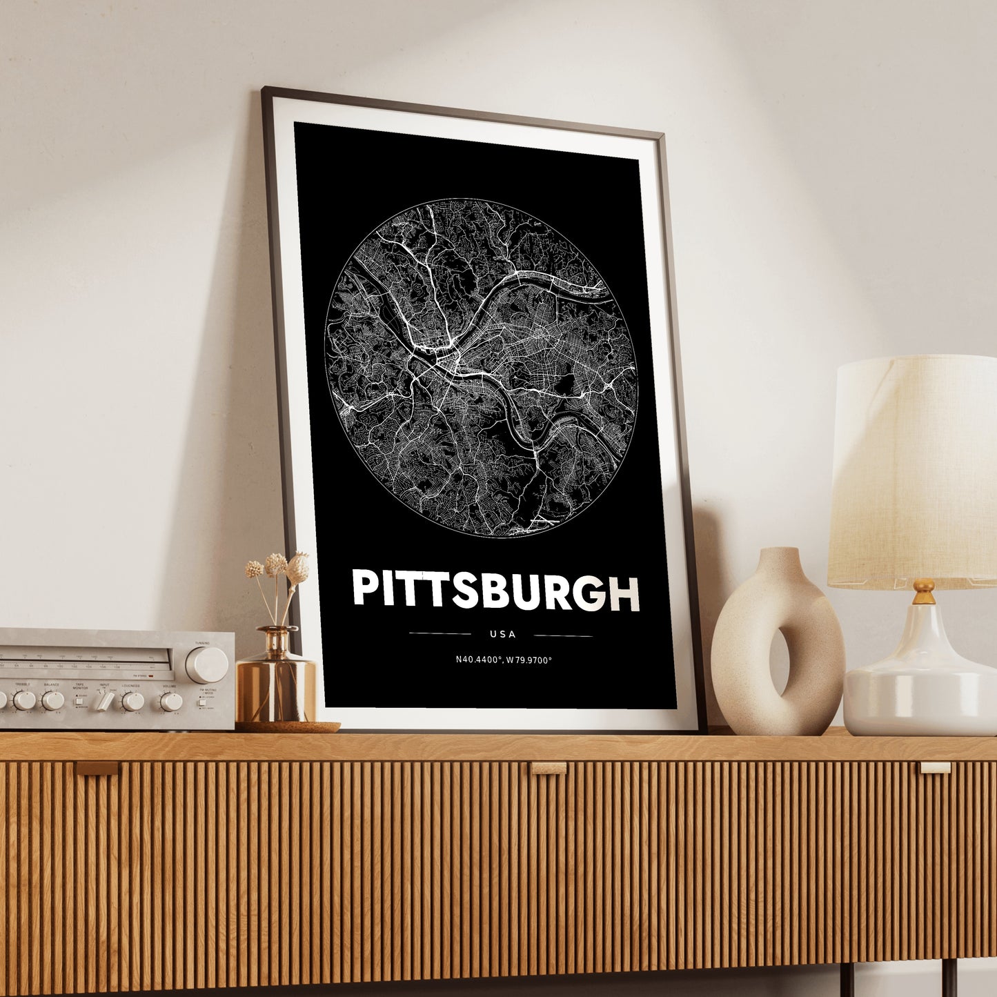 Pittsburgh Spot Map Poster