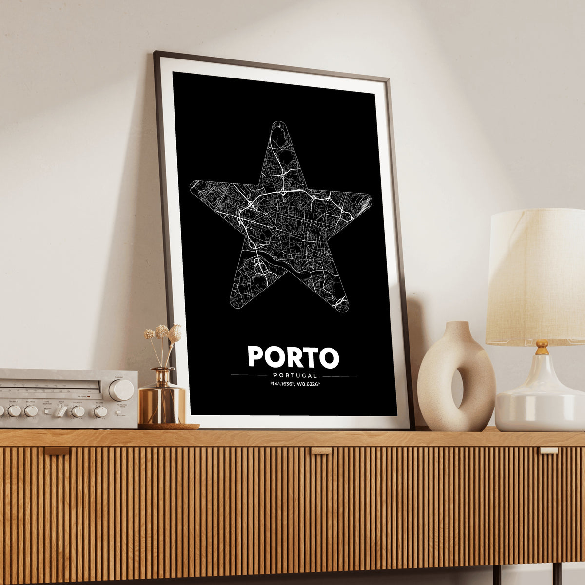 Porto Star Map Poster